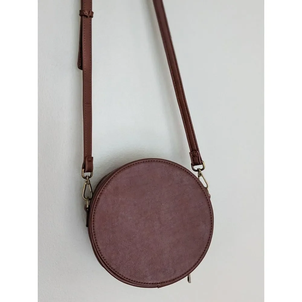 Fawn Design The Circle Bag Minimal‎ Crossbody Brown Purse